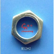 GB808螺母，M16*2六角沖壓燈飾螺母，粗牙特扁螺母