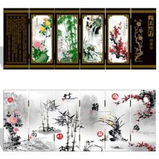 漆器仿古小屏風(fēng) 036 小號(hào) 梅蘭竹菊 中國特色工藝禮品